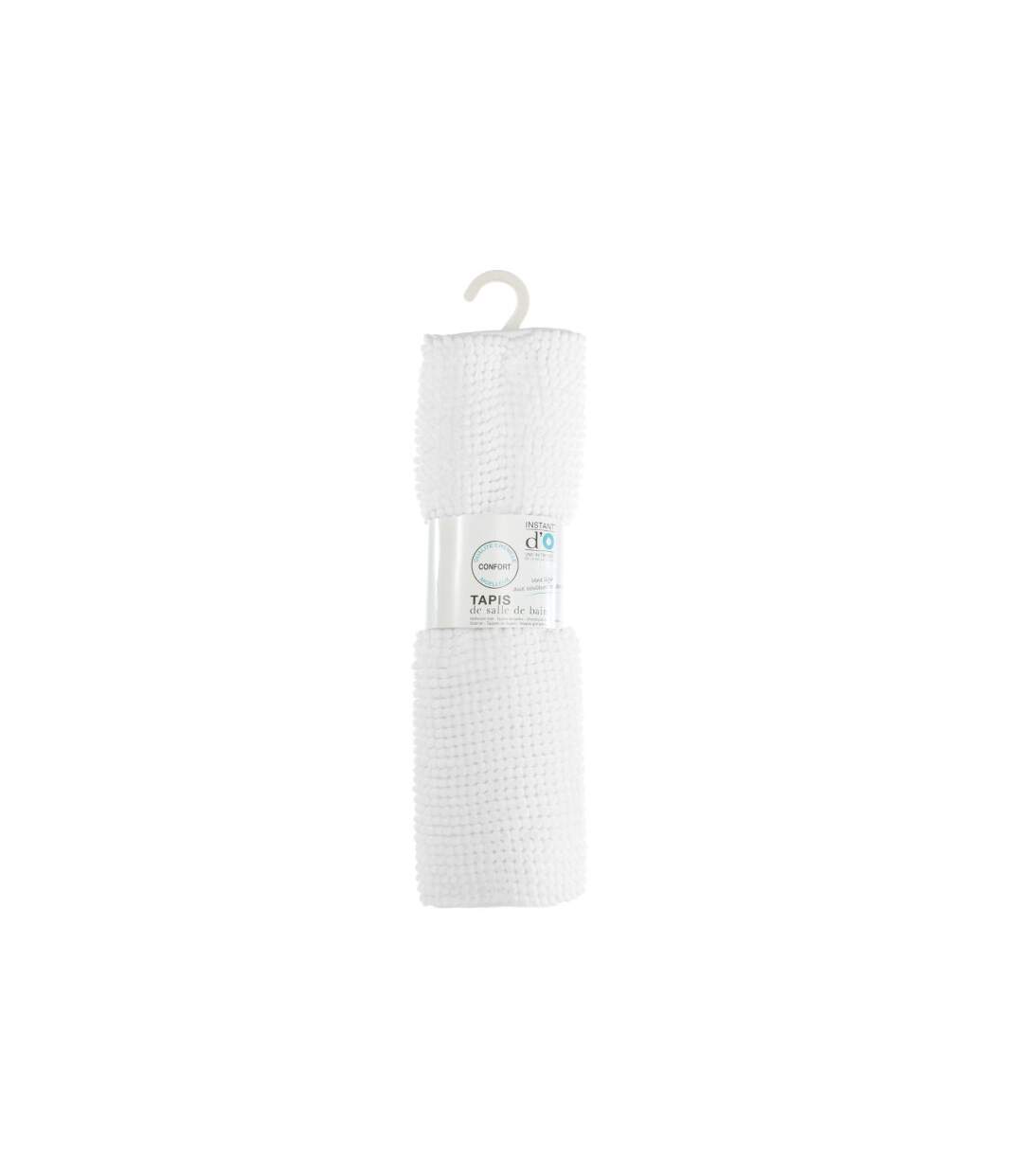 Tapis de Salle de Bain Chenille 50x80cm Blanc-4