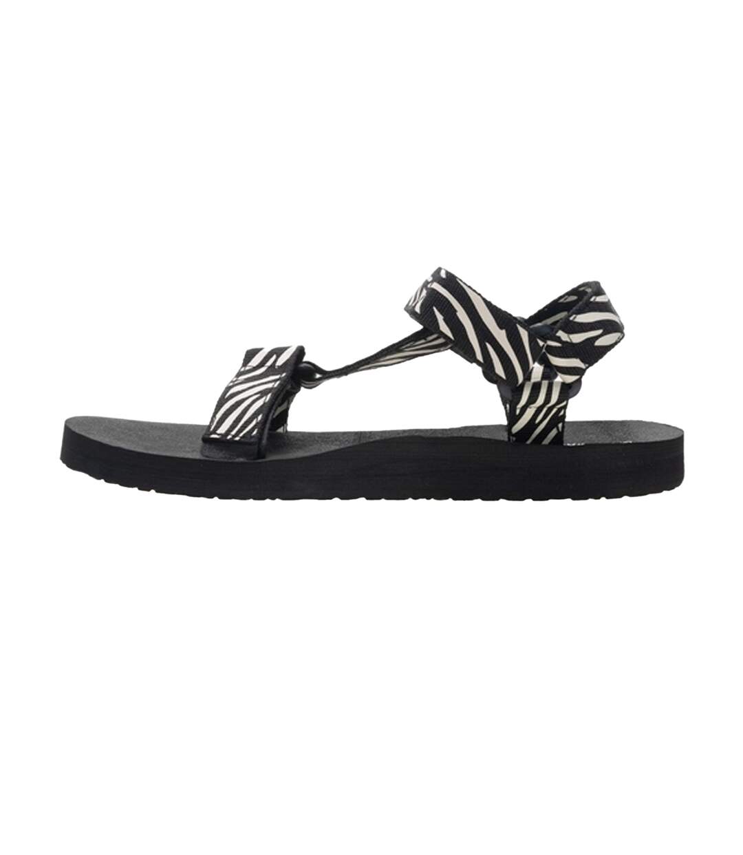 Womens/ladies Zebra Print Sandals Black White Regatta-2