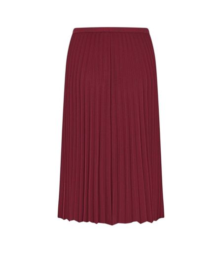 Jupe Mi-longue Motif/style Plissé Femme Bordeaux Lacoste