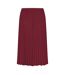 Jupe Mi-longue Motif/style Plissé Femme Bordeaux Lacoste-2