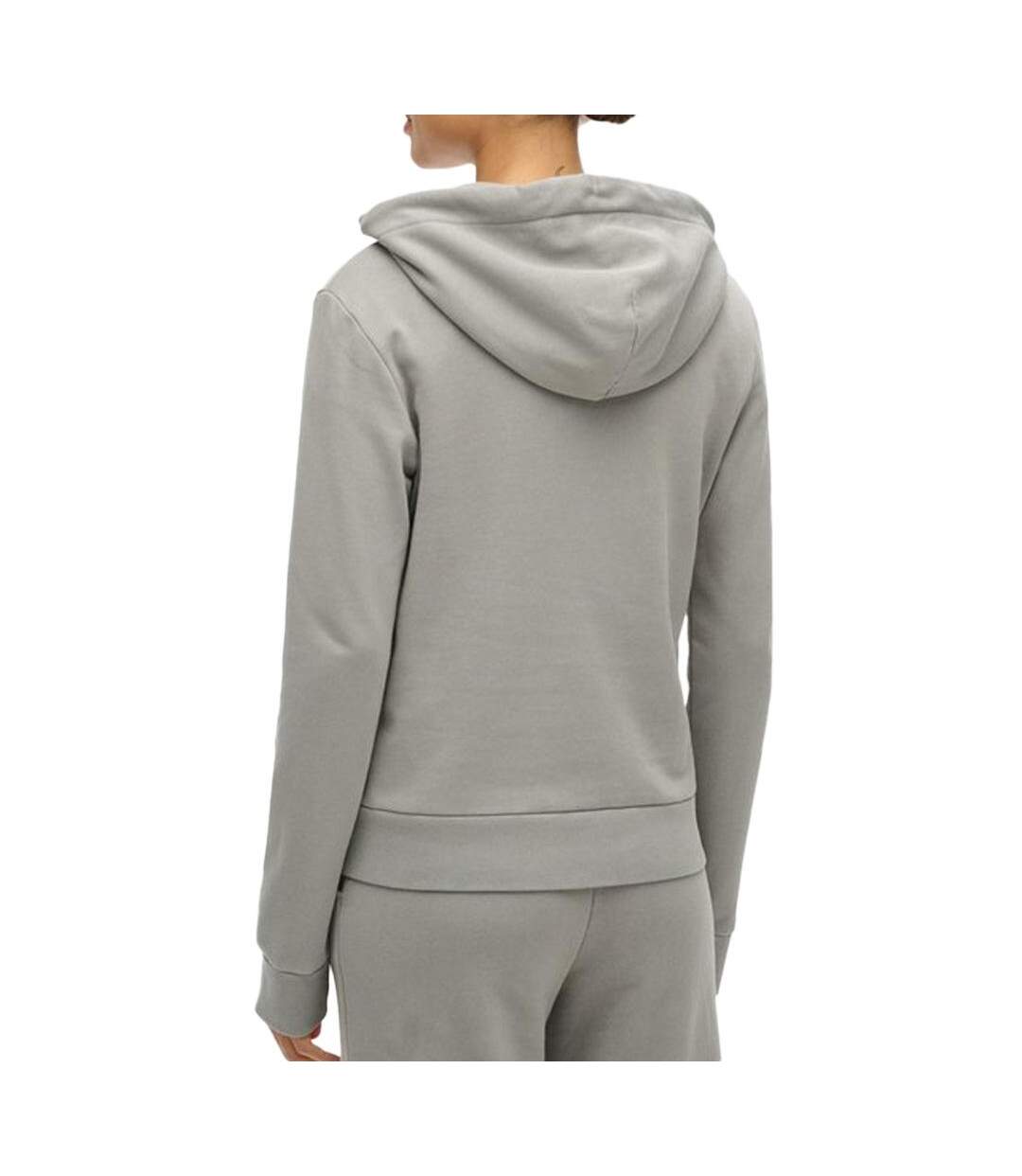Sweat à capuche gris femme superdry plain hood - l-2