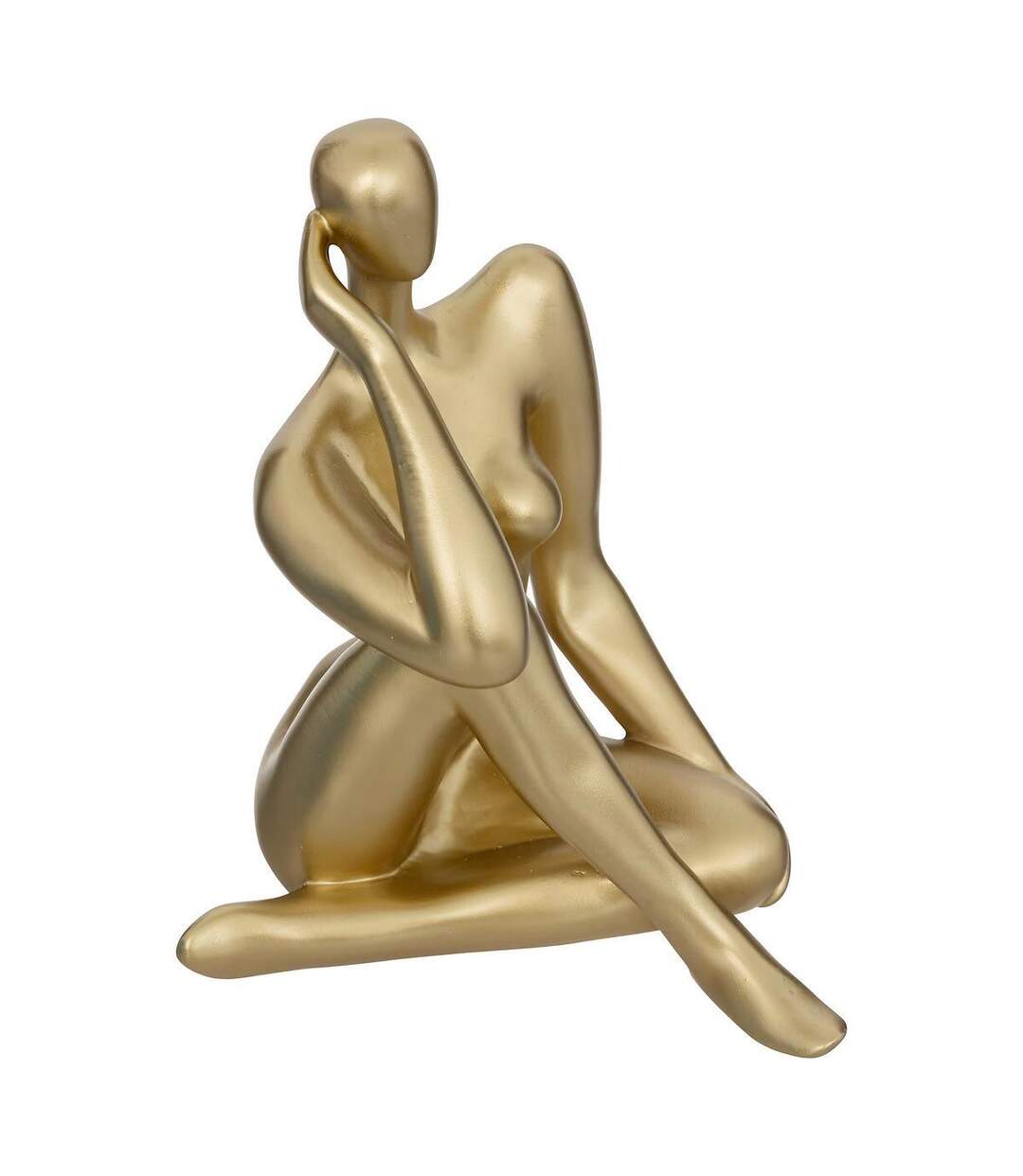 Statuette Déco Femme Le Collectionneur 25cm Or-1