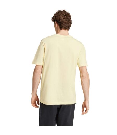 T-shirt Style Logo Brodé Essentials Linear Homme Jaune Adidas