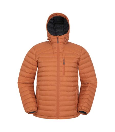 Mens henry ii extreme down filled padded jacket rust Mountain Warehouse