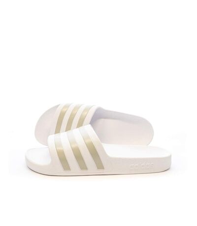 Claquettes Blanches/Argentés Homme Adidas Adilette Aqua - 39