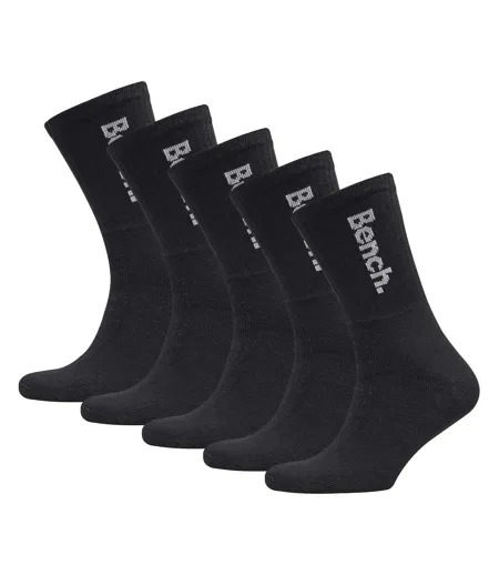 5 Pairs Mens Crew Cotton Socks - Sport Breathable Comfort Socks