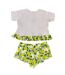 Womens/ladies Lemon Short Pyjama Set White Yellow Brave Soul-3