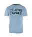 T-shirt Motif Logo Boulon Homme Bleu Clair Cavalli Class-1