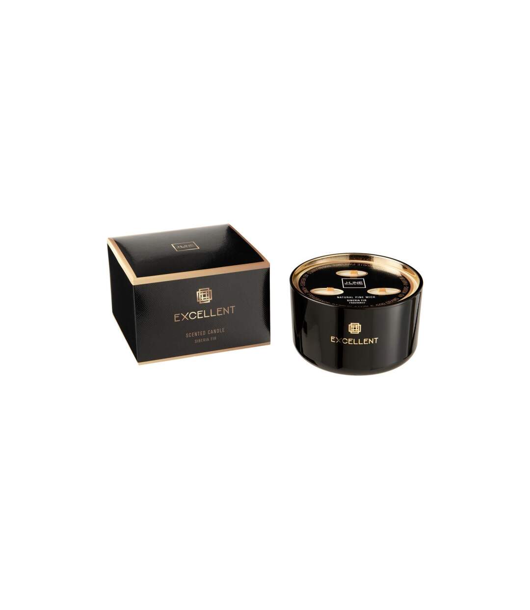 Bougie Parfumée Excellent 13cm Siberia Fir Noir-1