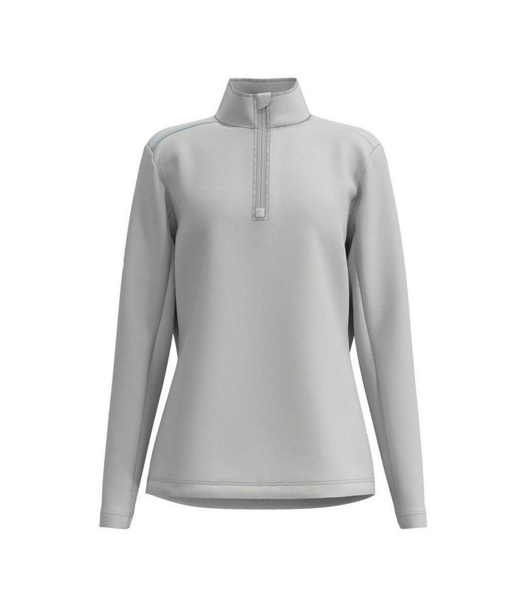 Womens/ladies broadway quarter zip golf base layer top grey Forelson-1