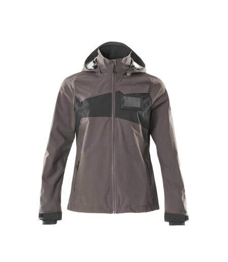 Womens/ladies Accelerate Shell Jacket Dark Anthracite Black Mascot