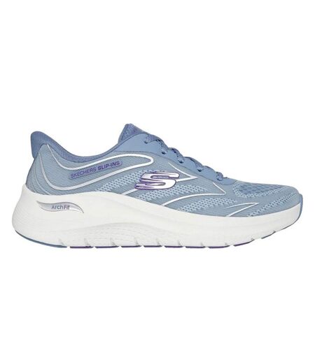 Womens/ladies Arch Fit 2.0 Trainers Blue Purple Skechers