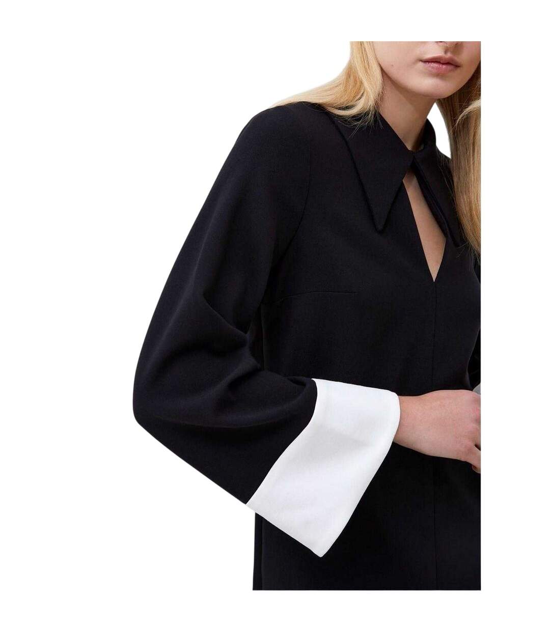 Robe Courte Manches Longues Whisper Femme Noir French Connection-3