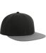 Contrast Sustainable Flat Peak Snapback Cap Black Grey Atlantis-1
