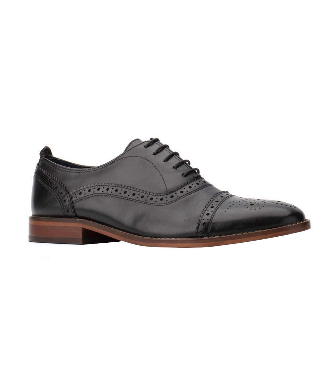 Chaussures brogues homme noir Base London-1