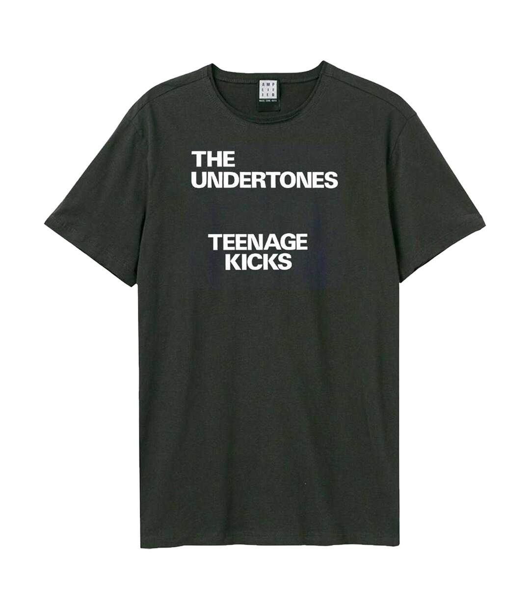 T-shirt Motif/style The Undertones Teenage Kicks Adulte Charbon Amplified-1