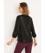 T-shirt mi long ample maille brillante col V-2