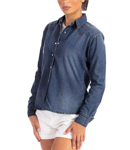 Chemise en denim stone washed ROSANE