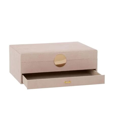 Boîte à Bijoux en Velours Enya 27cm Beige
