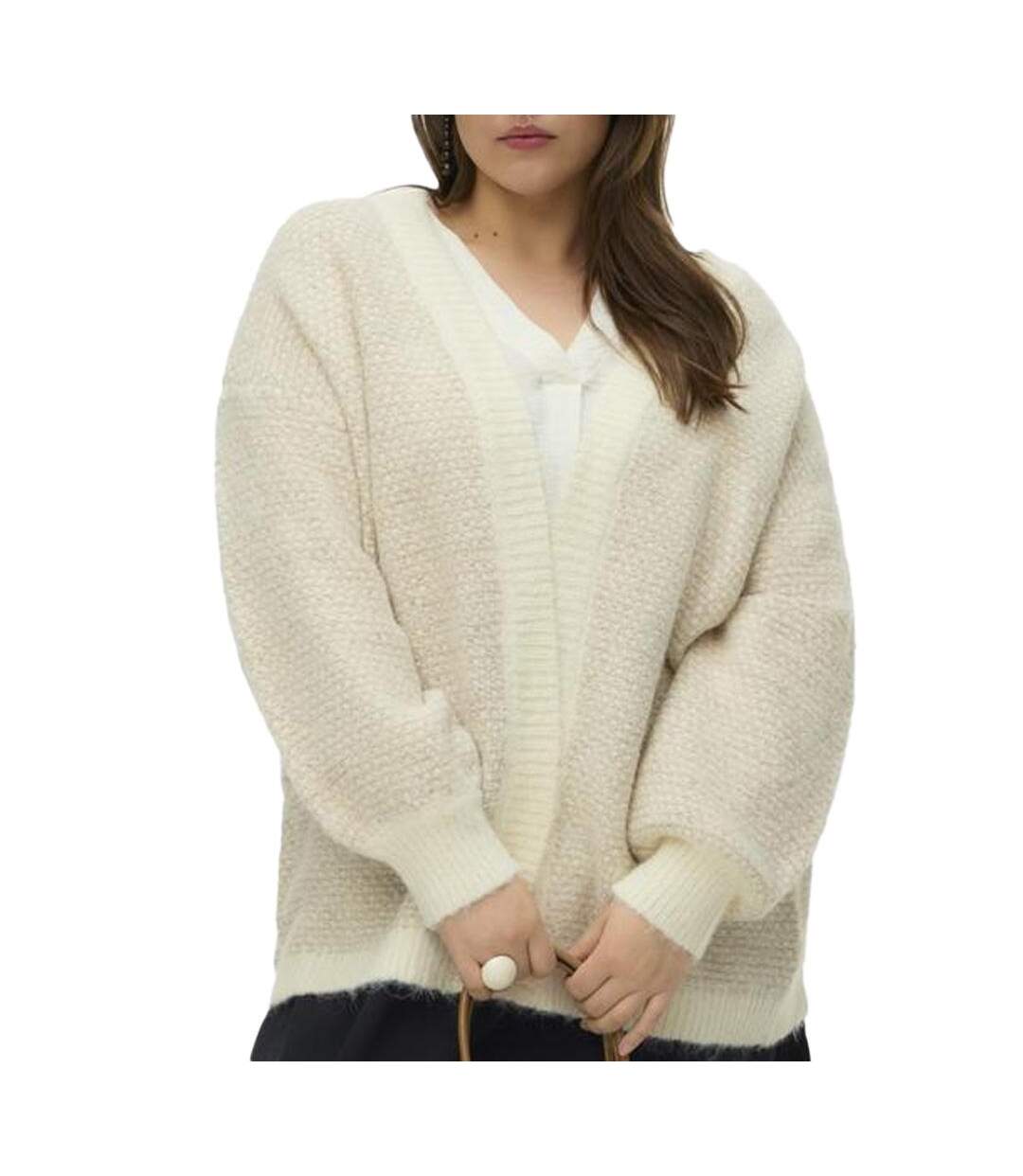 Gilet beige femme vero moda clovely-1
