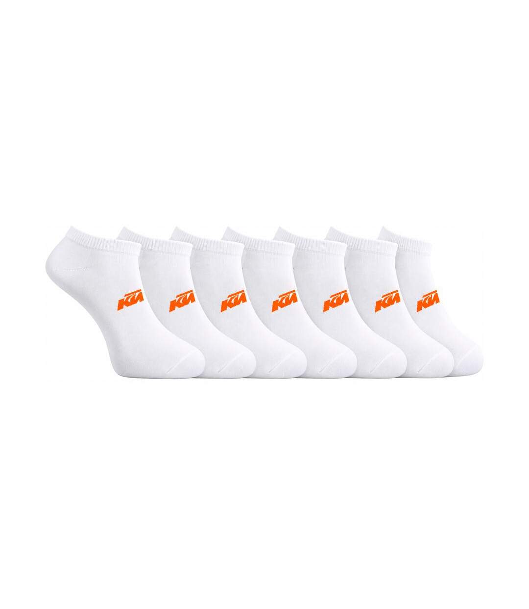 X3 paires de chaussettes blanches/oranges homme ktm 1chlcx3nr-1