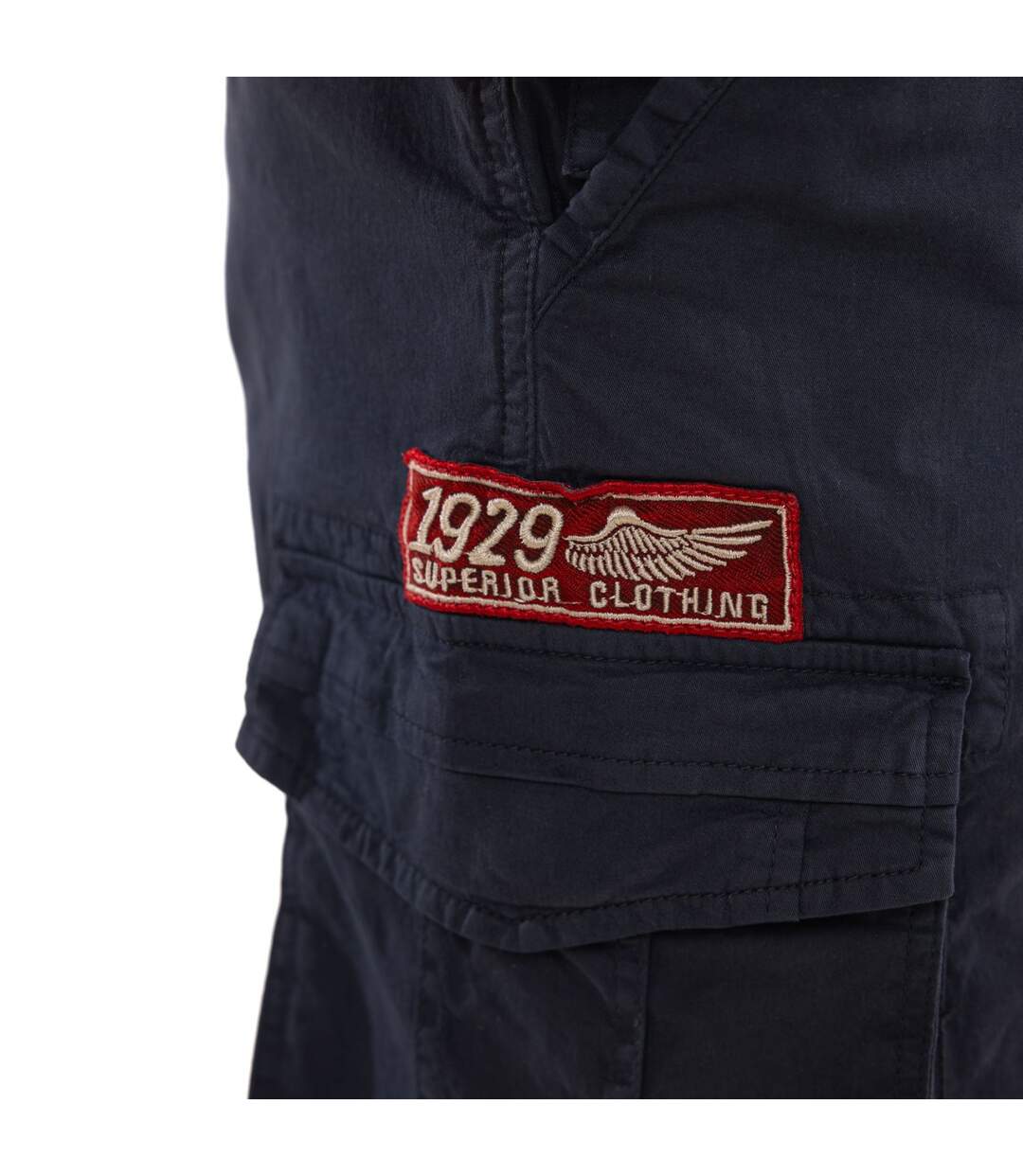 Bermuda cargo homme ceinture élastiquée et poches avec patchs Piston Vondutch-4