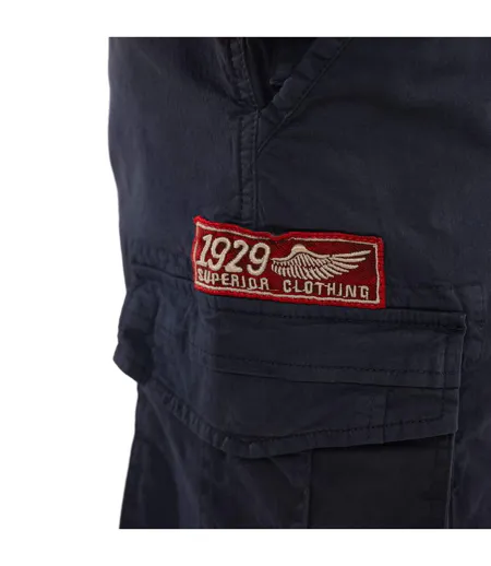 Bermuda cargo homme ceinture élastiquée et poches avec patchs Piston Vondutch
