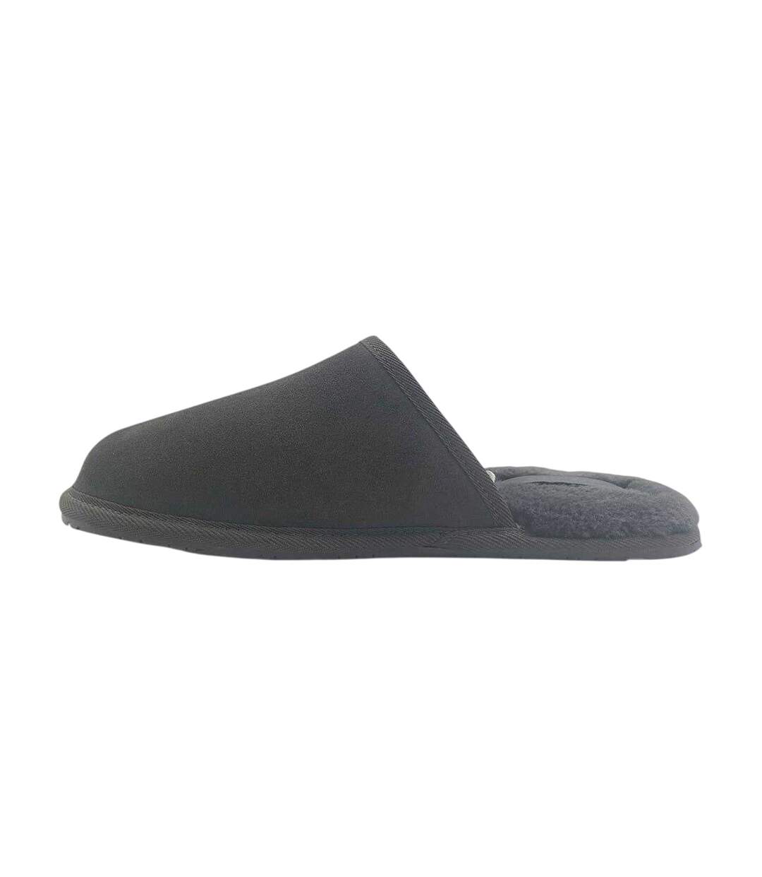 Mens Suede Mule Slippers Dark Grey Jack Wills-3