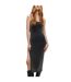 Robe Mi-longue Nolores Femme Noir Hugo-1