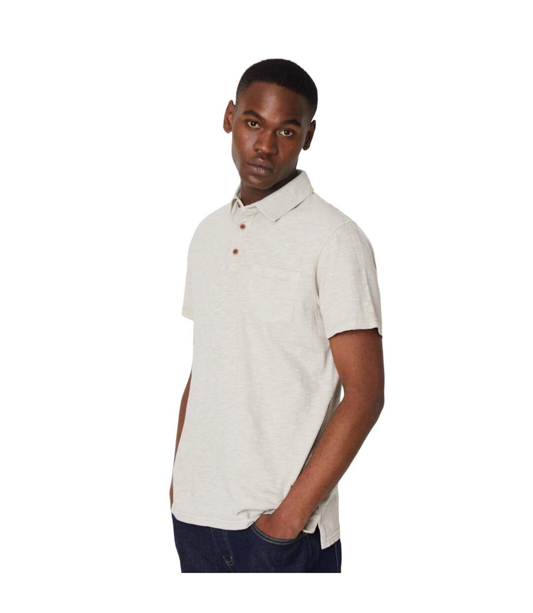 Polo homme taupe Maine-1