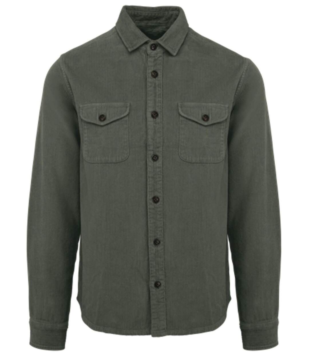 Surchemise en velours côtelé - Homme - PATS519 - vert kaki-2