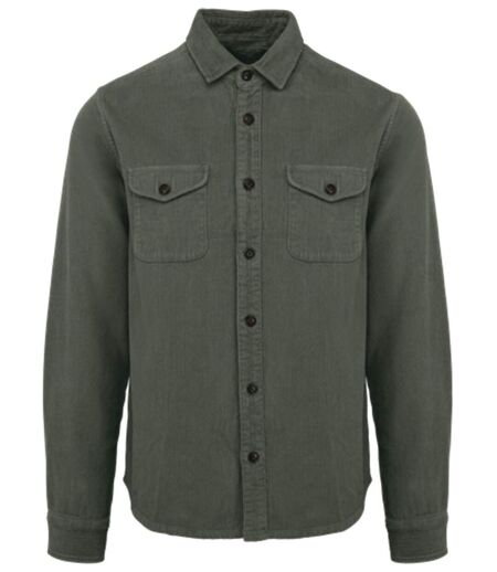 Surchemise en velours côtelé - Homme - PATS519 - vert kaki