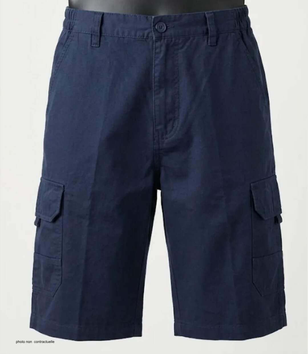 CHALLENGER INCA5 : Bermuda homme bleu marine en coton à taille élastiquée ultra-confortable-3