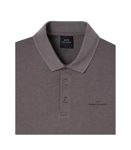 Mens Collared Short-sleeved Polo Shirt Grey Armani Exchange