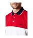 Maine Mens Henry Stripe Polo Shirt (Red/Navy/White)
