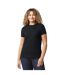 Gildan Womens/Ladies CVC T-Shirt (Pitch Black)