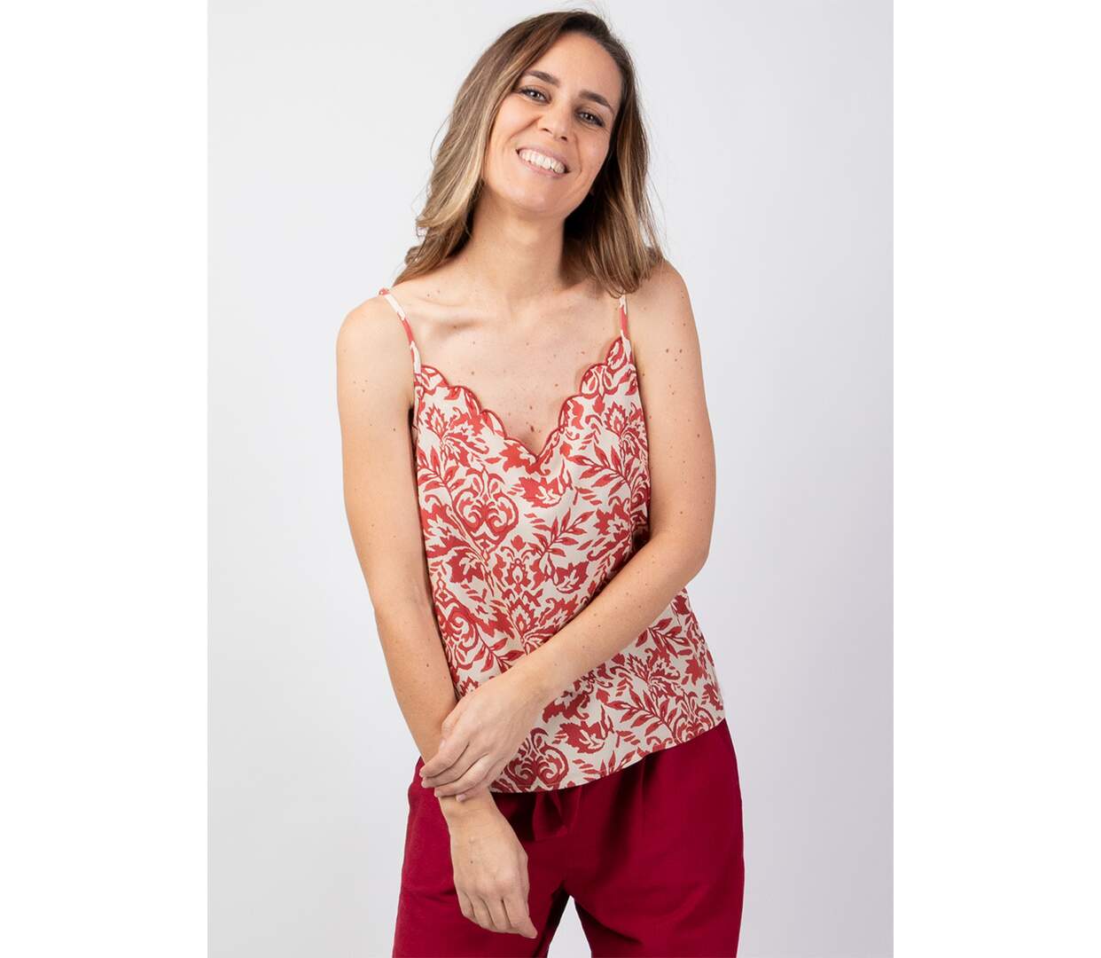 Top court femme AMORE imprimé ethnique tendance Coton Du Monde-2