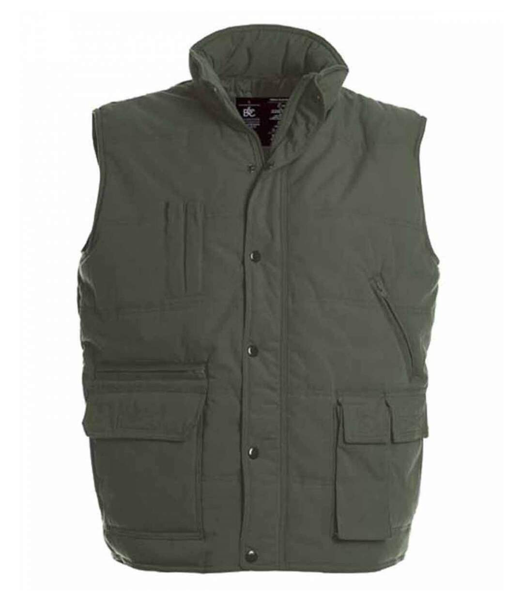 Doudoune anorak homme sans manches - Bodywarmer JU880 - vert olive-1