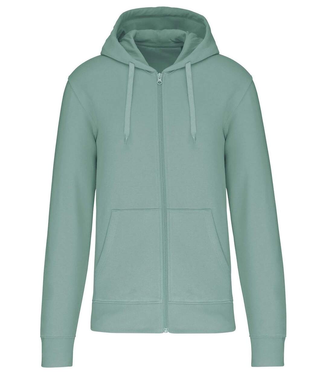 Veste à capuche zippé écoresponsable - homme - K4030 - vert amande