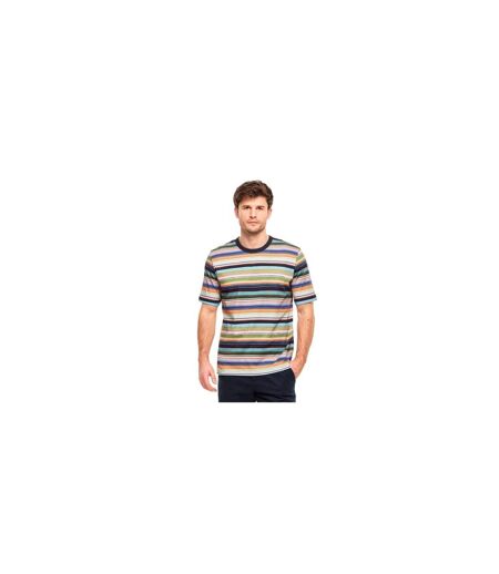 Mens Multi Stripe Cotton Regular T-shirt Multicoloured Paul Smith