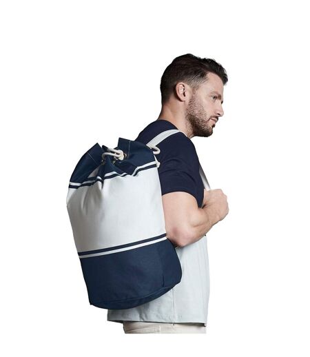 30 Litres Taille Unique Marine Française Blanc Cassé Sac De Marin Quadra