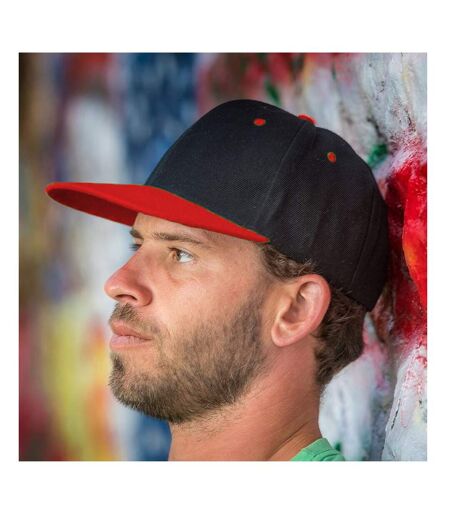 Lot de 2  casquettes bronx adulte noir/rouge Result