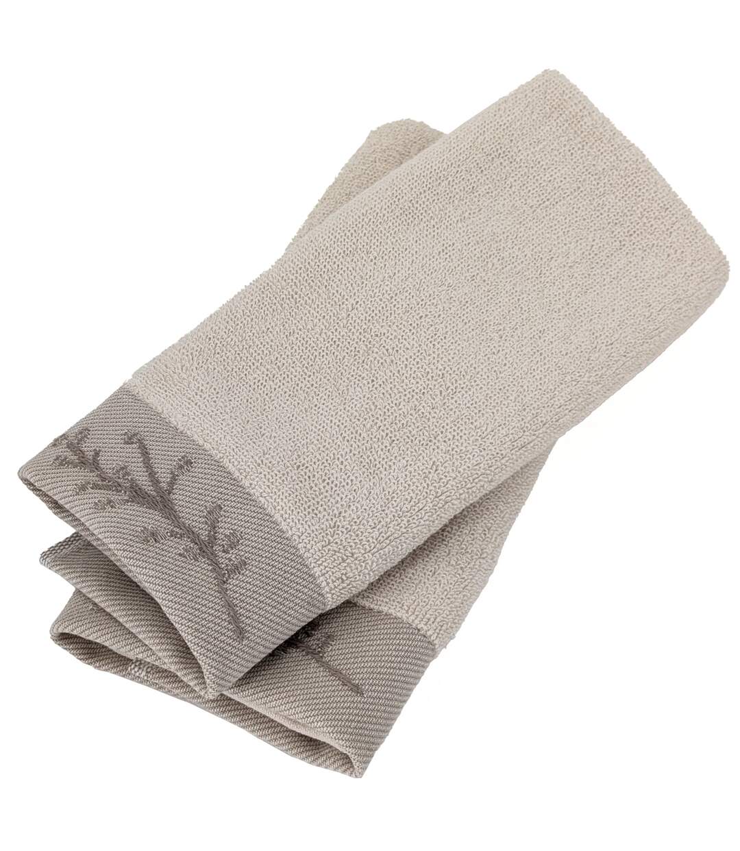 Serviette invité absorbante coton  FEUILLE-1