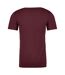 T-shirt manches courtes unisexe bordeaux Next Level