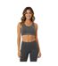 Brassière De Sport Motif/style Côtelé Femme Anthracite USA-1