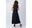Robe longue féminine SERAPHINE unie noire Coton Du Monde-4