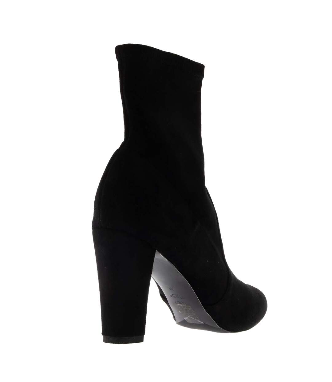 Womens/ladies oty suede heeled ankle boots black Dune London-2