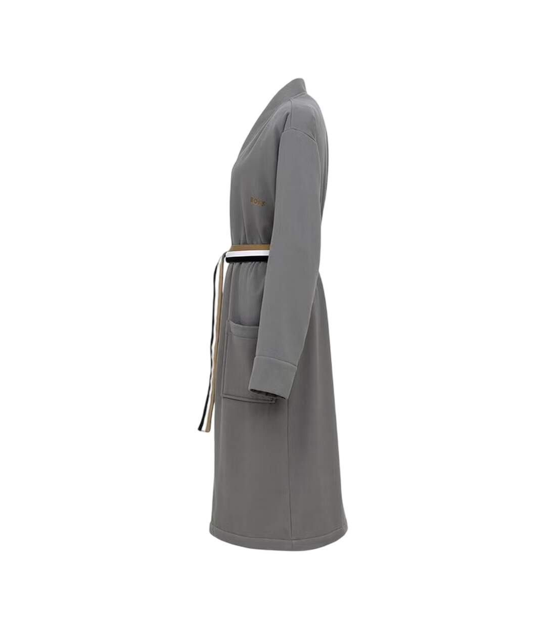 Peignoir Motif/style Détail Rayé Blinea Femme Gris Foncé Boss-4