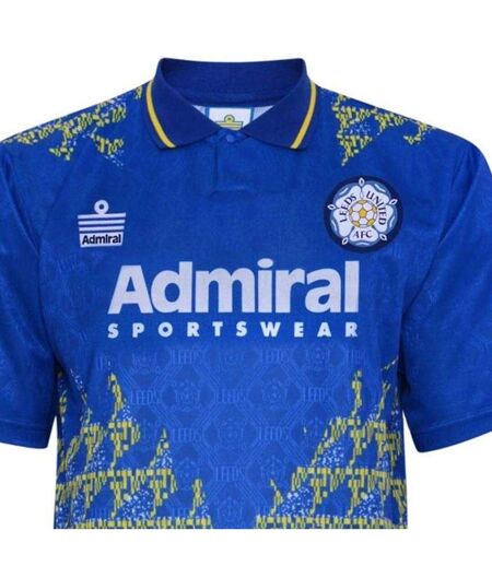 Mens 1993 Leeds United Fc Away Shirt Blue Yellow Score Draw