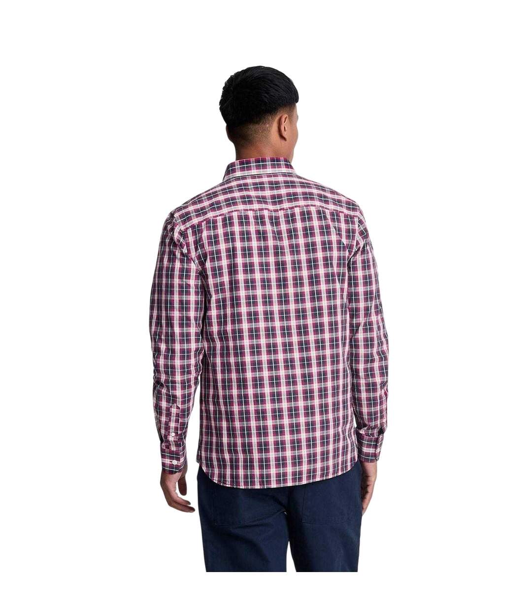 Chemise Manches Longues Motif/style À Carreaux Homme Bleu Marine À Carreaux Lyle & Scott-3